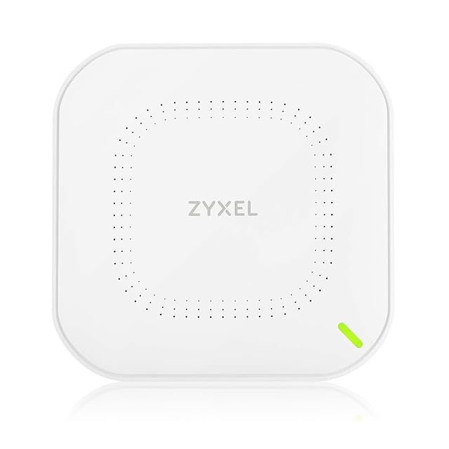 Disco de punto de acceso ZYXEL NWA50AXPRO blanco montado en un techo