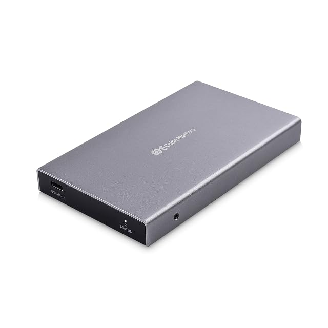 Carcasa de aluminio para SSD de 2,5 pulgadas Cable Matters con una toma USB-C