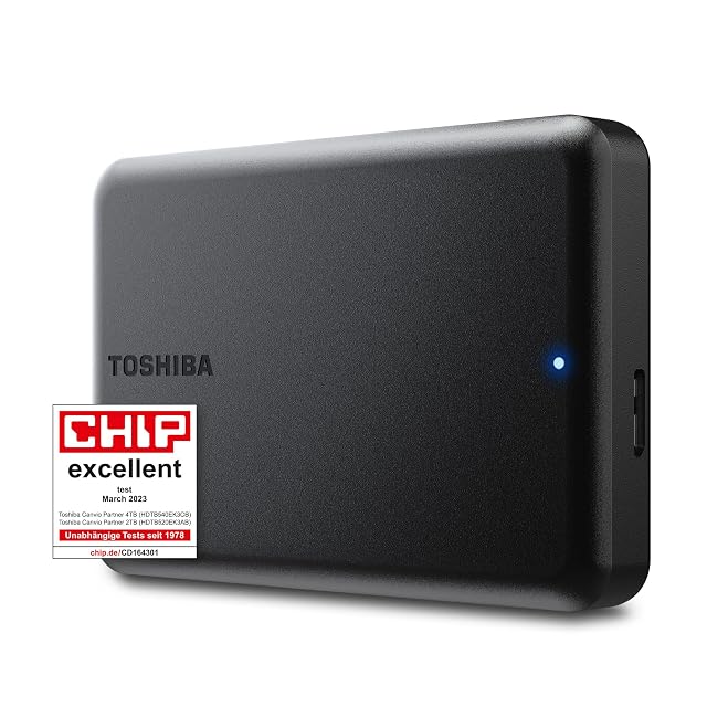 Disco duro externo portátil Toshiba Canvio Partner de 4 TB y 2,5 pulgadas