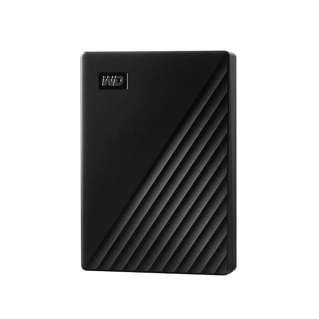 Disco duro externo portátil WD My Passport de 5 TB en negro
