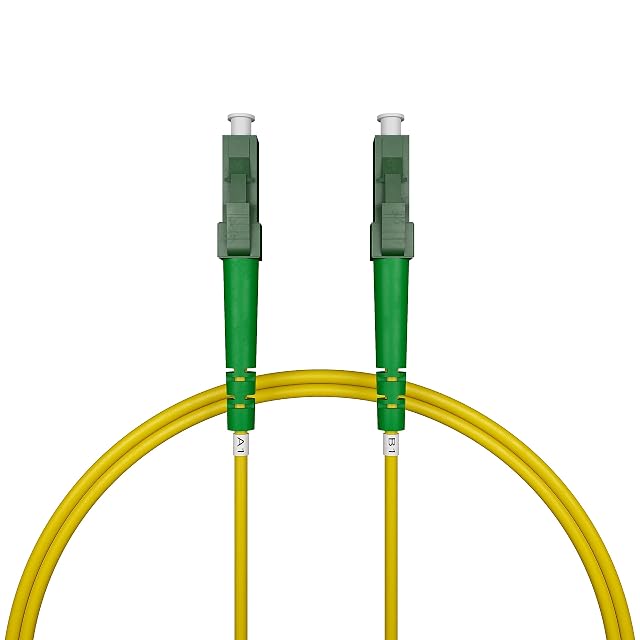 Latiguillo de fibra simplex amarillo nexinex con conectores LC/APC verdes
