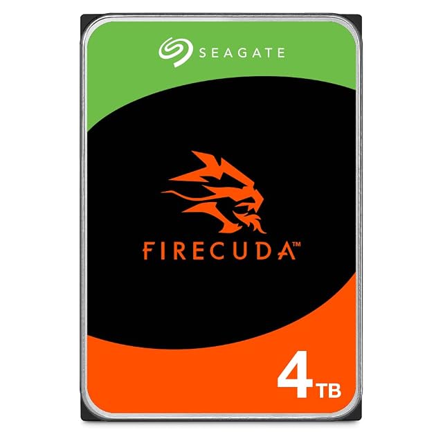Disco duro interno Seagate FireCuda de 4 TB y 3,5 pulgadas en plateado con conector SATA