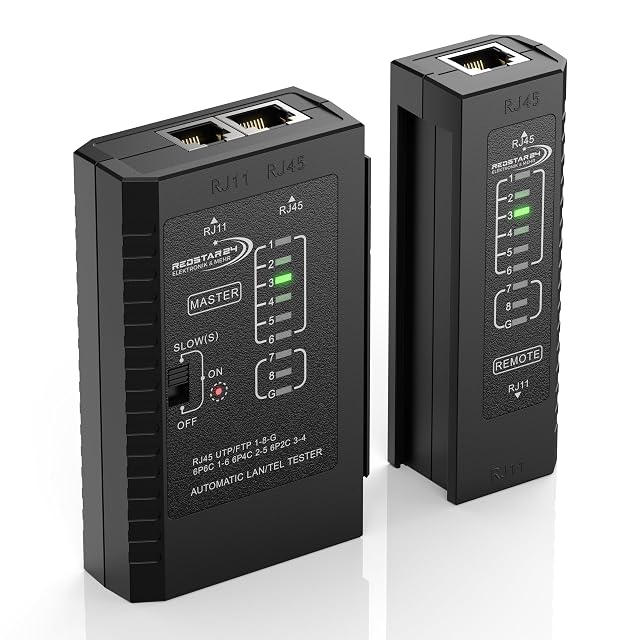 Comprobador de cable de red RedStar24 con una unidad principal y una unidad remota para latiguillos RJ45