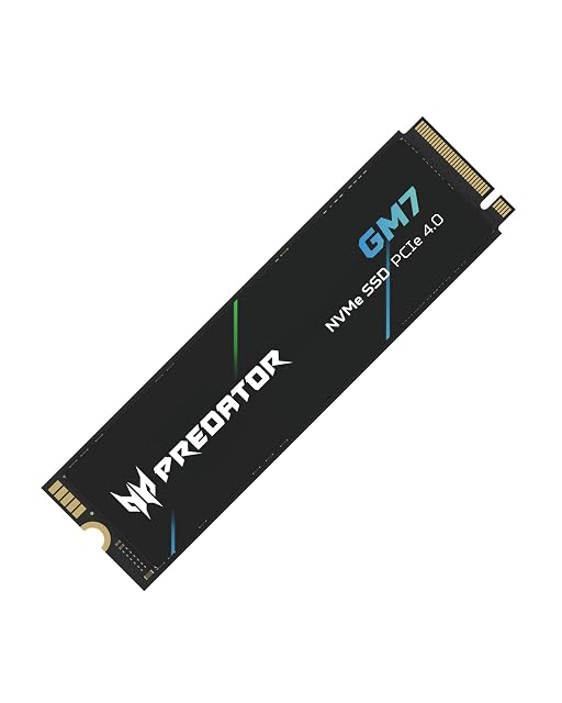 Unidad de estado sólido NVMe Acer Predator GM7 de 1 TB en formato M.2 2280 sobre PCIe 4.0