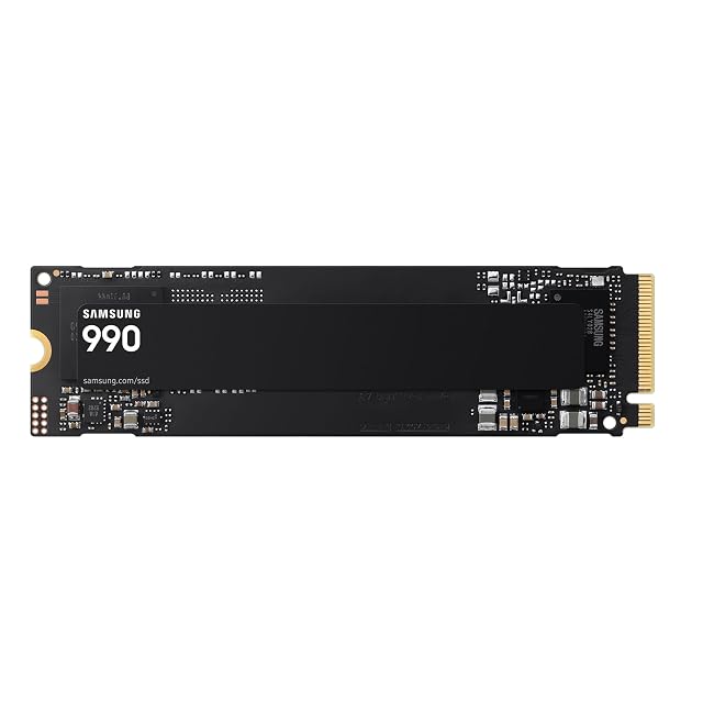 Unidad NVMe interna Samsung SSD 990 de 1 TB en formato M.2 sobre PCIe 4.0 con cuatro líneas