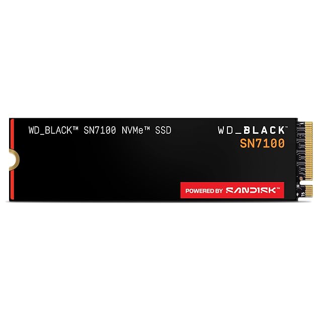 Unidad de estado sólido NVMe SanDisk WD_Black SN7100 de 1 TB sobre PCIe Gen 4