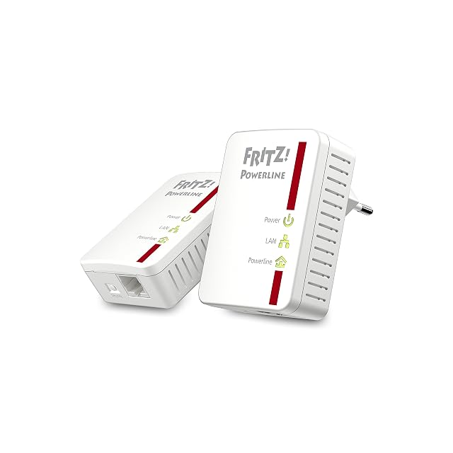 Kit FRITZ!Powerline 510E, dos adaptadores powerline de enchufe con tomas Fast Ethernet