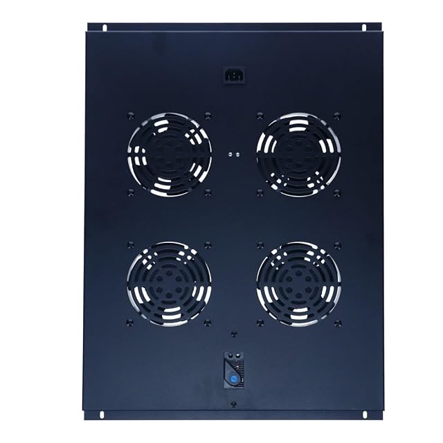 Unidad de ventilación DSIT negra de cuatro ventiladores para un armario de servidor profundo