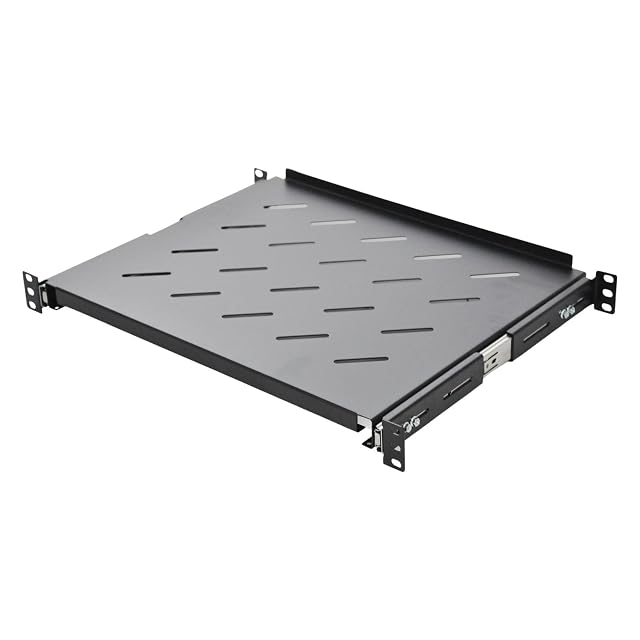 Bandeja extraíble de rack Koscom Connect negra perforada de 19 pulgadas 1U