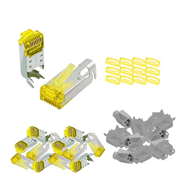 Conector RJ45 apantallado Hirose TM31 BIGtec gris con guía de inserción y capuchón
