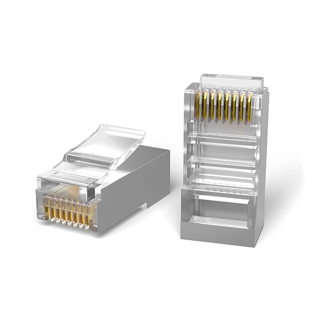 Conectores RJ45 de crimpar Cat 6 STP Mr. Tronic, 8P8C, de un pack de cien