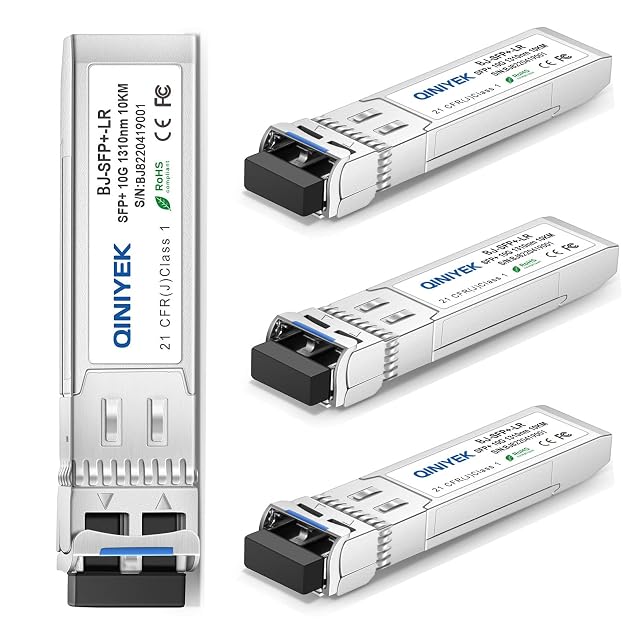 Transceptor SFP+ monomodo 10GBASE-LR QINIYEK con puerto óptico LC dúplex