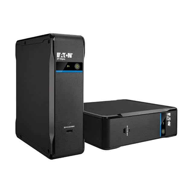 SAI standby Eaton 3P700UD en negro con tomas Schuko