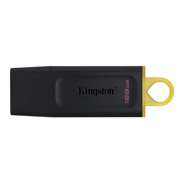 Memoria Kingston DataTraveler Exodia de 128 GB con capuchón de protección y anilla grande para llavero